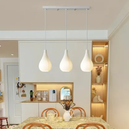 Modern Resin Geometric Pendant Light for Kitchen Image - 1