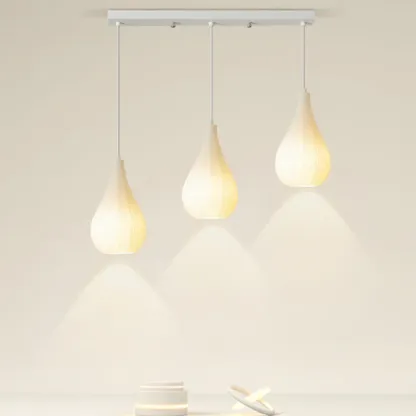 Modern Resin Geometric Pendant Light for Kitchen Image - 2