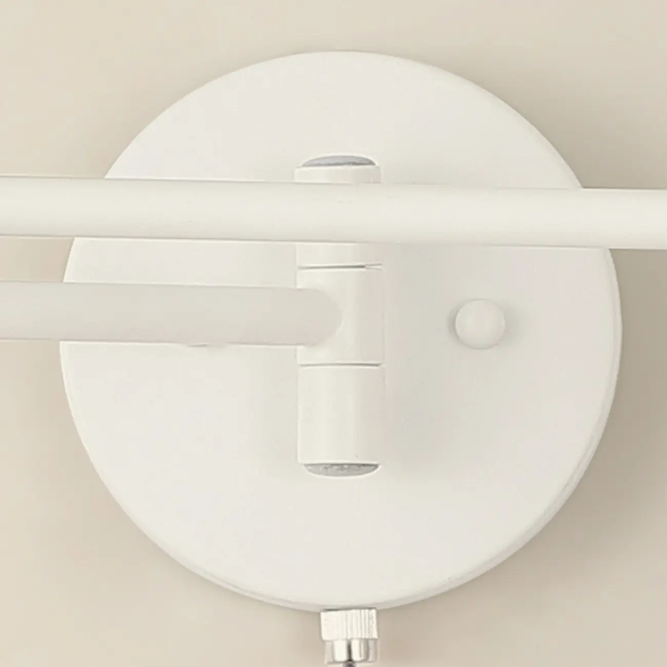 White and Black Metal Swing Arm Wall Light with Cylindrical Shade Image - 7 | homeyfad