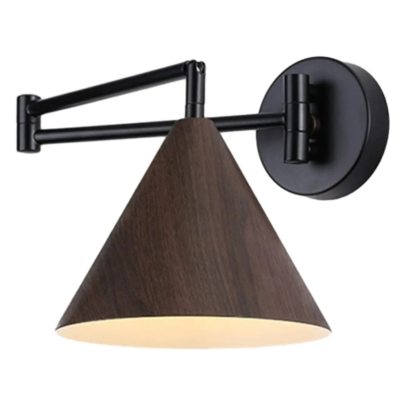 Modern Minimalist Wooden Cone LED Wall Light for Living Room Image - 10 | homeyfad