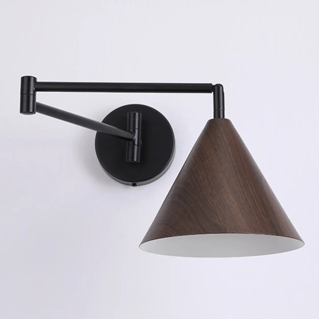 Modern Minimalist Wooden Cone LED Wall Light for Living Room Image - 16 | homeyfad