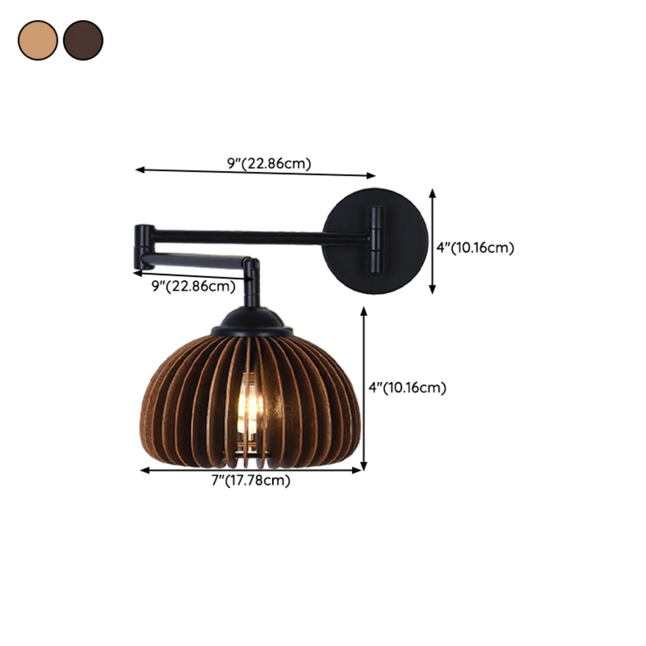 Modern Minimalist Wooden Cone LED Wall Light for Living Room Image - 22 | homeyfad