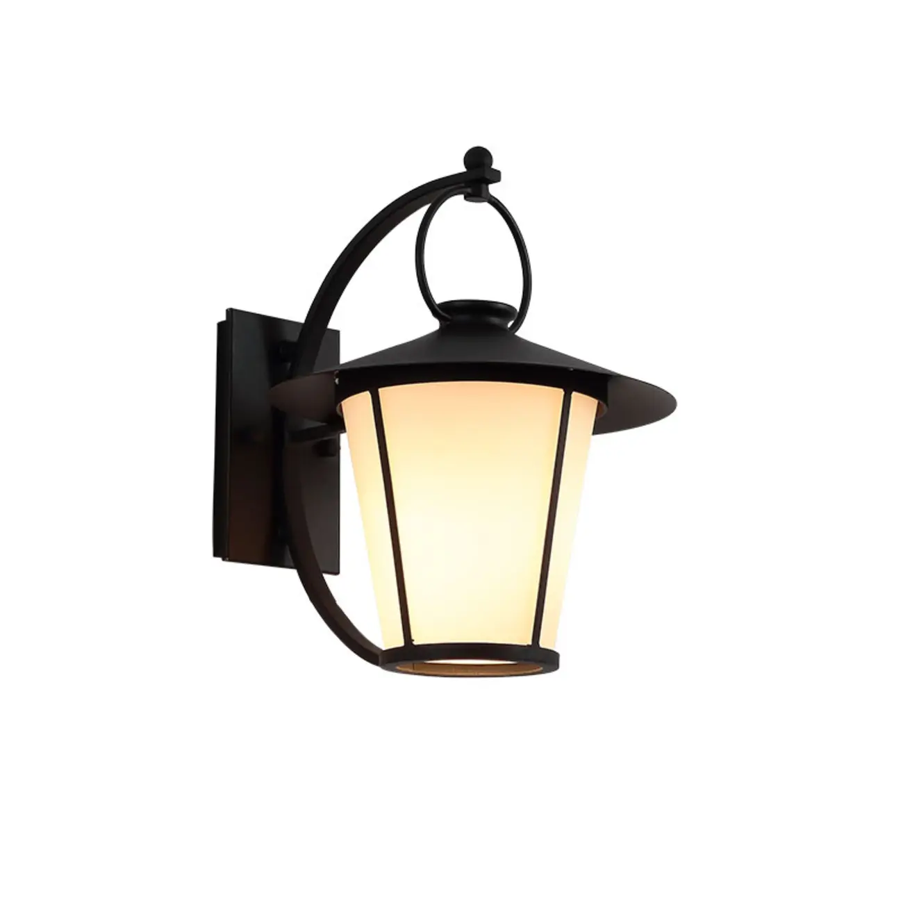 Mini Industrial Metal Outdoor Wall Light Cylinder Glass Lantern Image - 6 | homeyfad