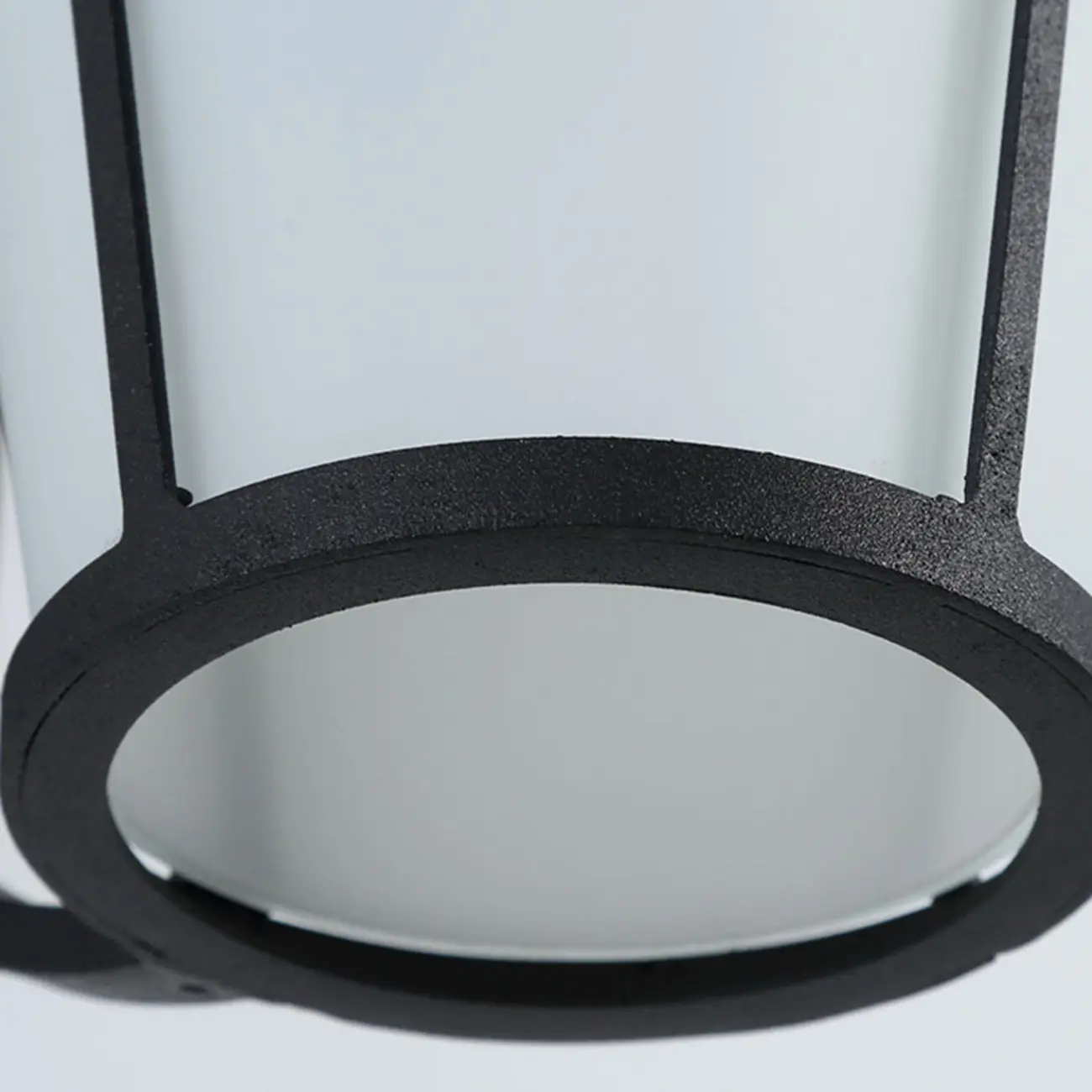 Mini Industrial Metal Outdoor Wall Light Cylinder Glass Lantern Image - 8 | homeyfad