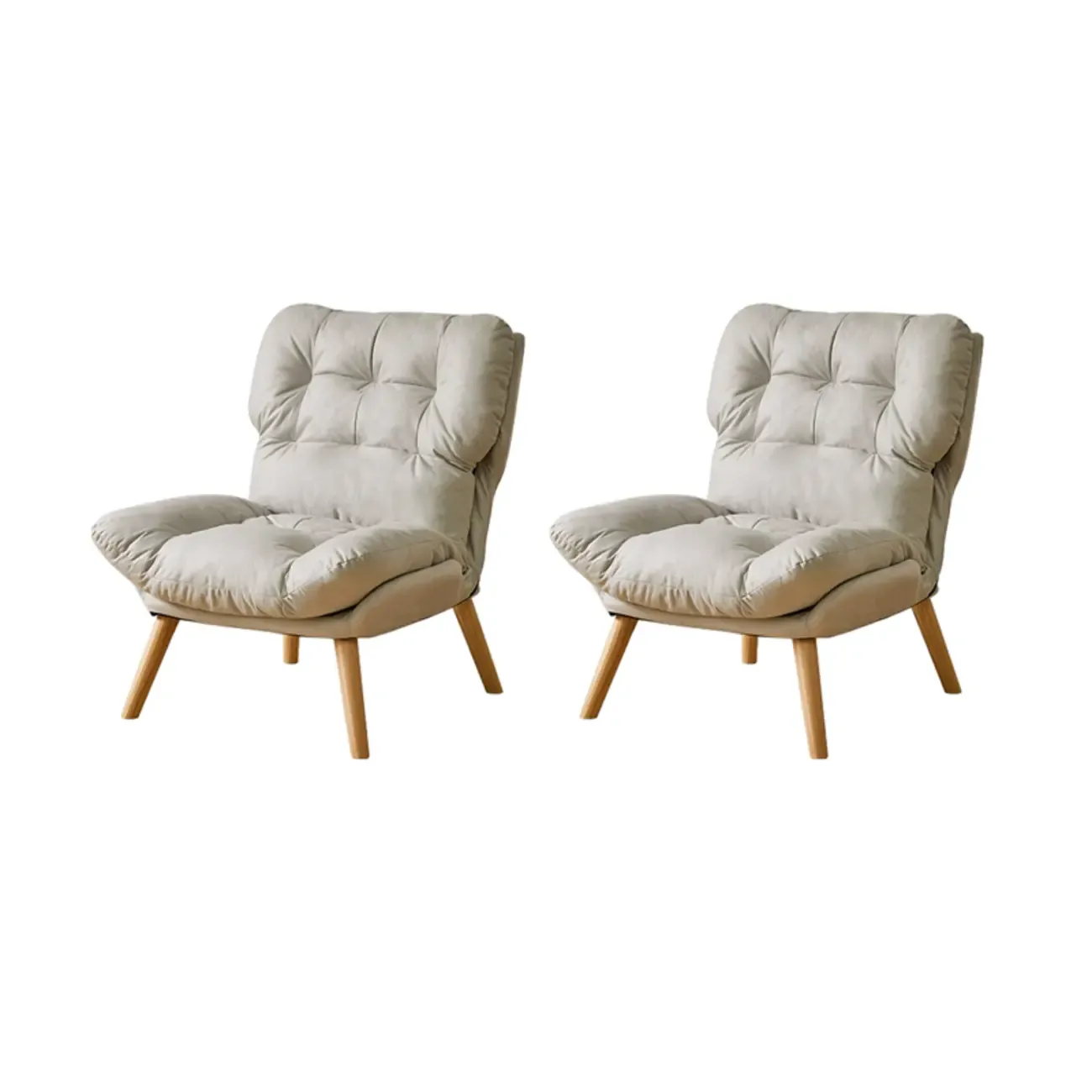 Modern Faux Leather Accent Chair with Ottoman for Living Room Image - 7