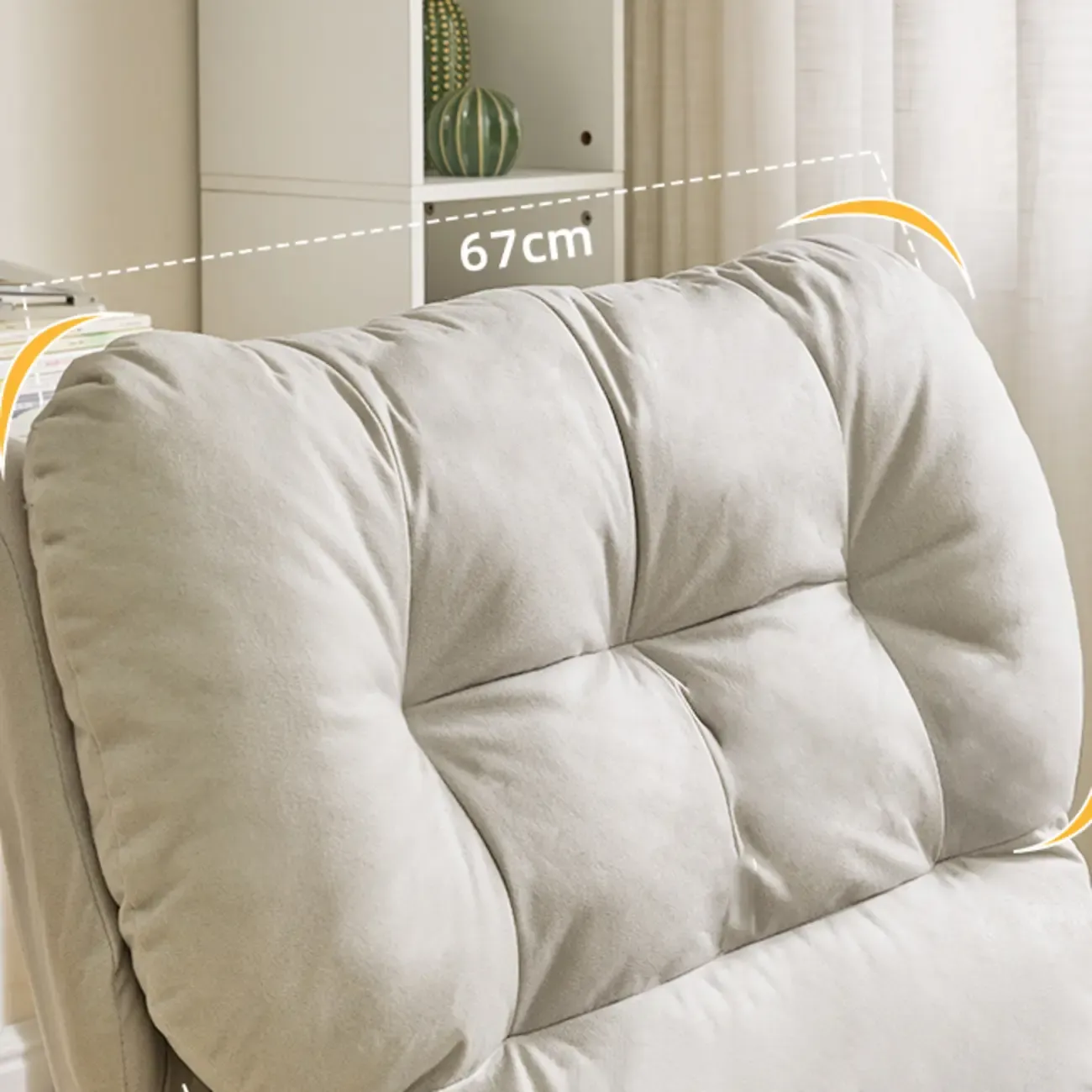 Modern Faux Leather Accent Chair with Ottoman for Living Room Image - 12