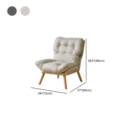 Modern Faux Leather Accent Chair with Ottoman for Living Room Image - 16