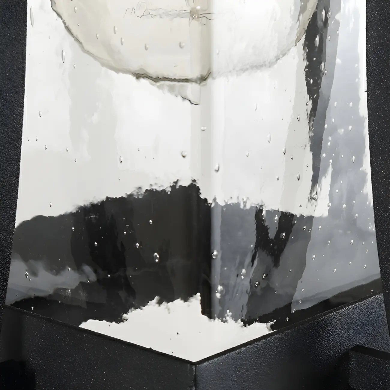 Industrial Metal Geometric Glass Lantern Outdoor Wall Light Image - 10 | homeyfad