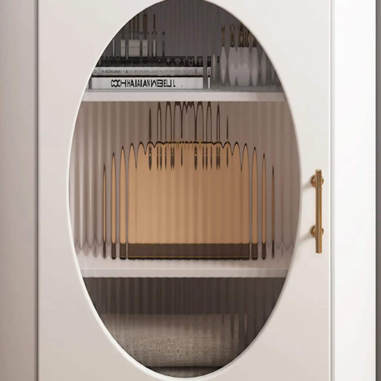 Glam Grey Gold Slate Top Stainless Steel Glass Corner Cabinet Image - 9 | homeyfad