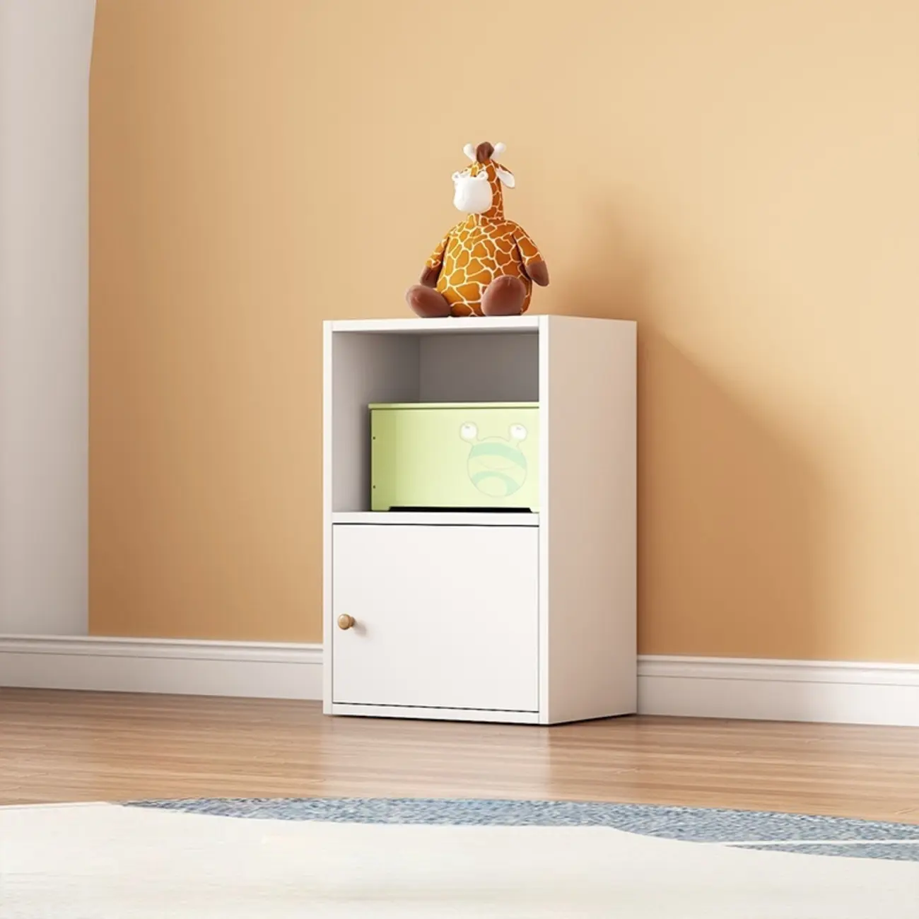 Simple Rectangular White Modular Wooden Bookcase Image - 15 | homeyfad