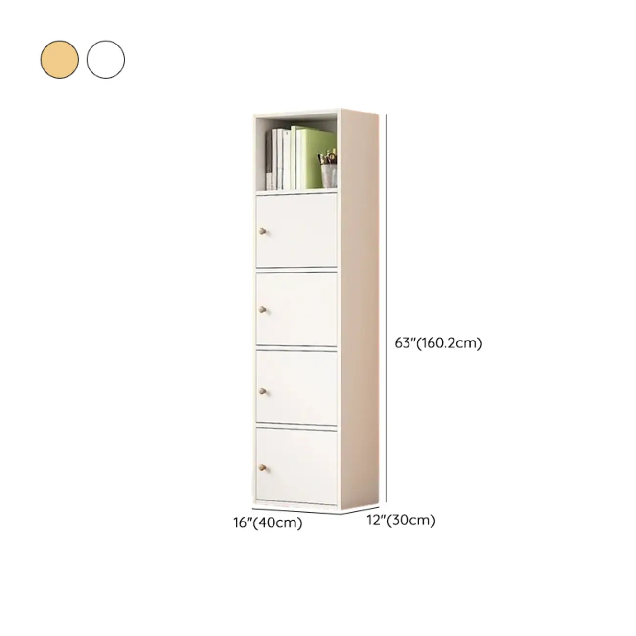 Simple Rectangular White Modular Wooden Bookcase Image - 21 | homeyfad