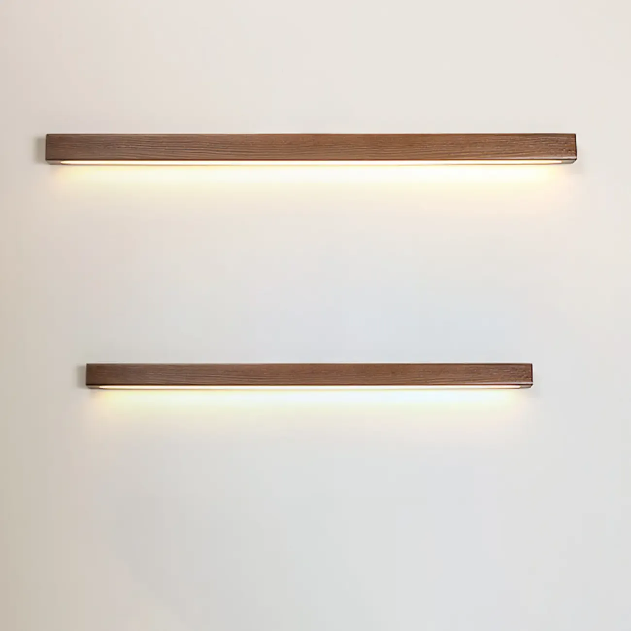 Modern Wood LED Vanity Light with Acrylic Shade Image - 11
