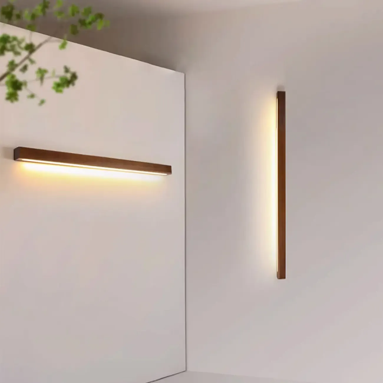 Modern Wood LED Vanity Light with Acrylic Shade Image - 6