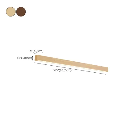 Modern Wood LED Vanity Light with Acrylic Shade Image - 15