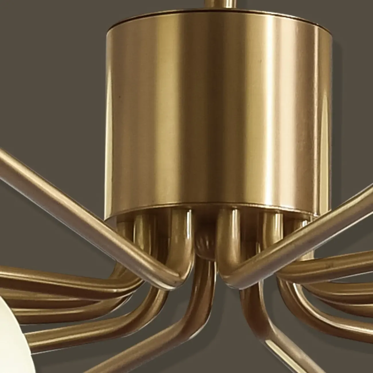 Gold Linear Glass Globe Modern Chandelier Light Image - 9