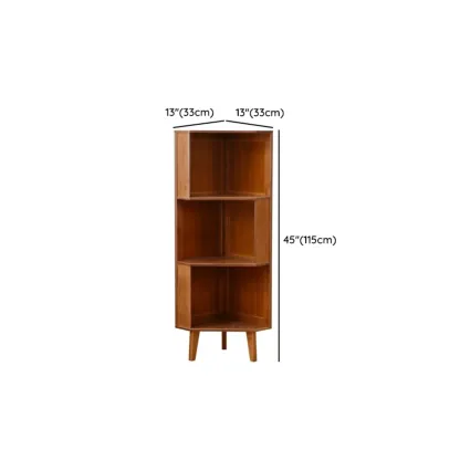 Modern Brown Wooden Corner Display Storage Cabinet for Home #size