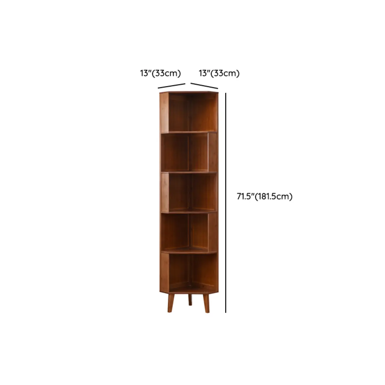 Modern Brown Wooden Corner Display Storage Cabinet for Home Image - 15 | homeyfad