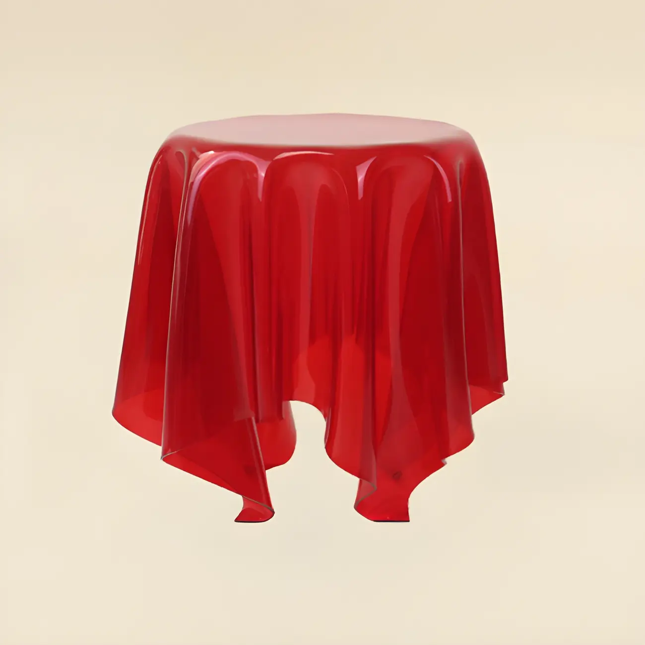 Stylish Plastic Round Acrylic End Table for Living Room Image - 16 | homeyfad