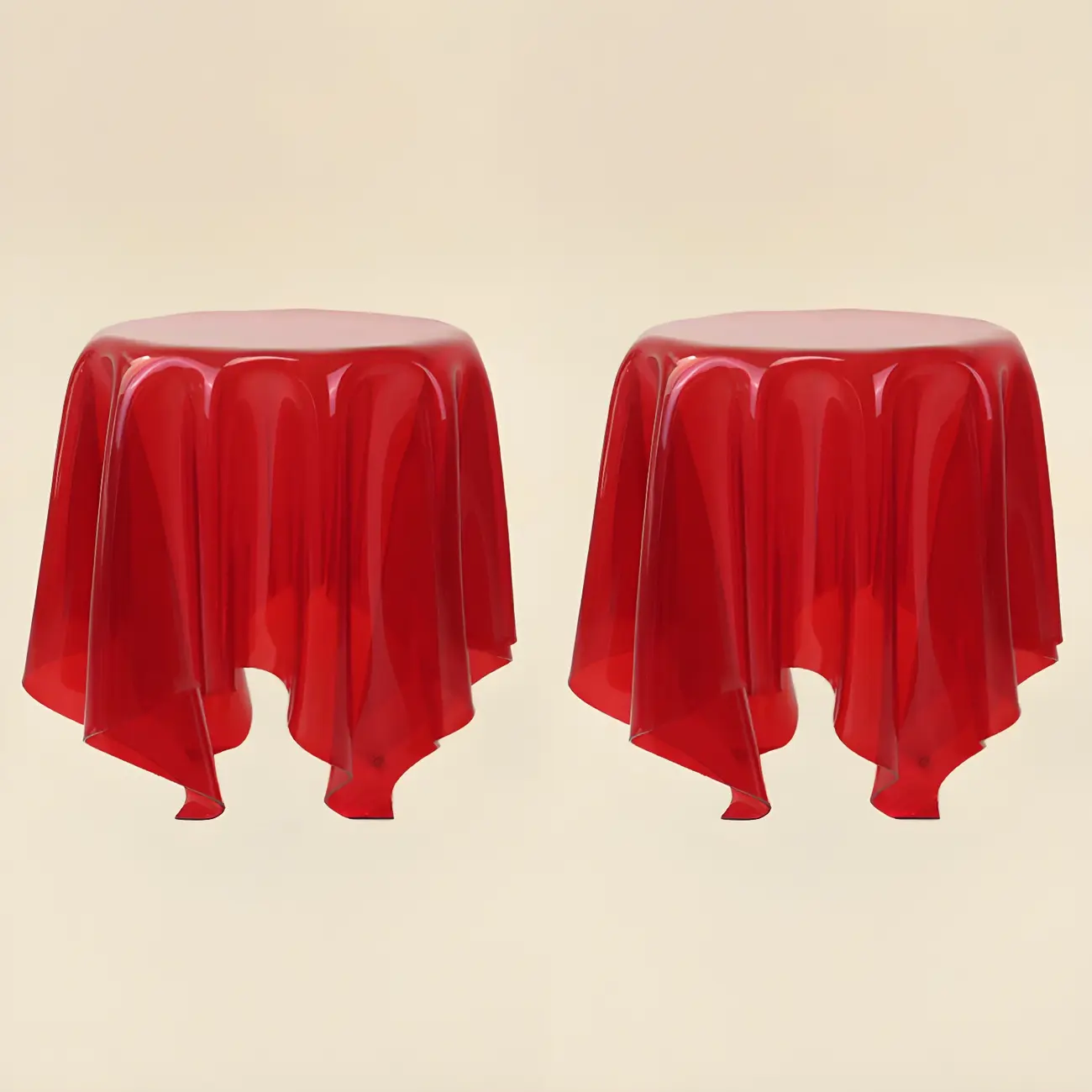 Stylish Plastic Round Acrylic End Table for Living Room Image - 17 | homeyfad