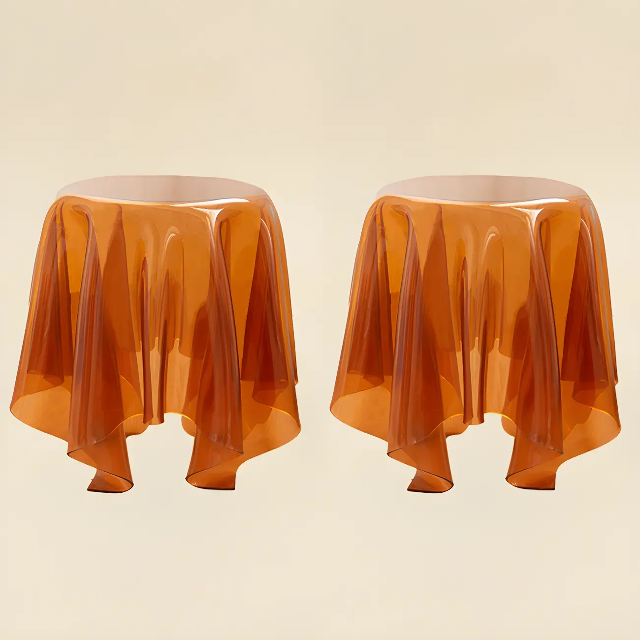 Stylish Plastic Round Acrylic End Table for Living Room Image - 18 | homeyfad