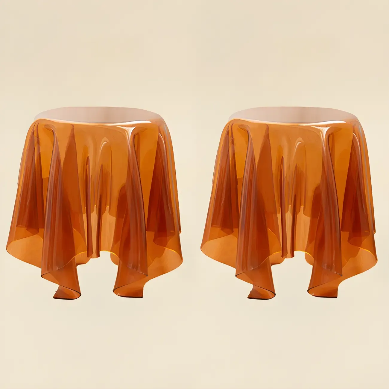 Stylish Plastic Round Acrylic End Table for Living Room Image - 18