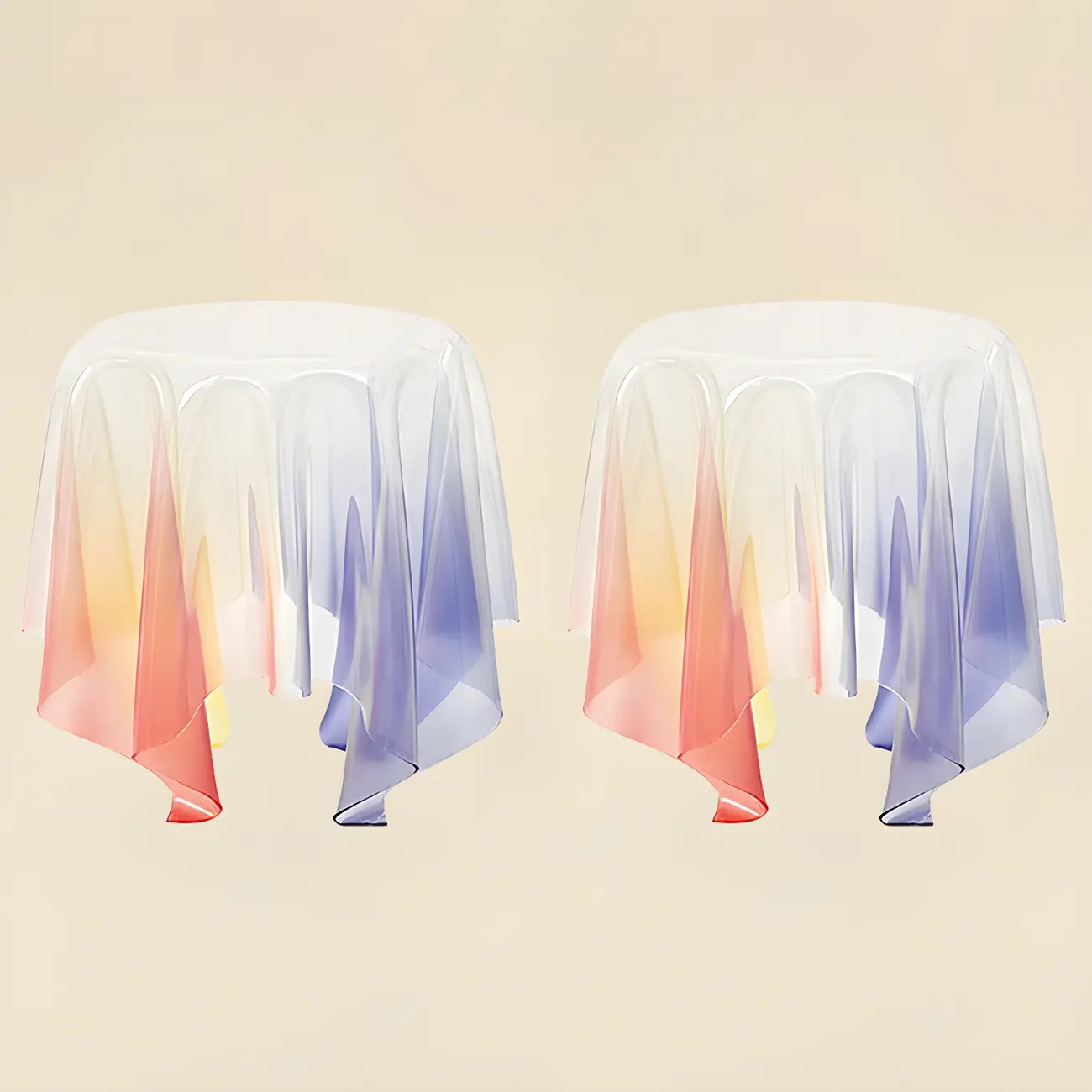 Stylish Plastic Round Acrylic End Table for Living Room Image - 20 | homeyfad