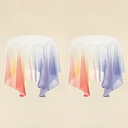 Stylish Plastic Round Acrylic End Table for Living Room Image - 20