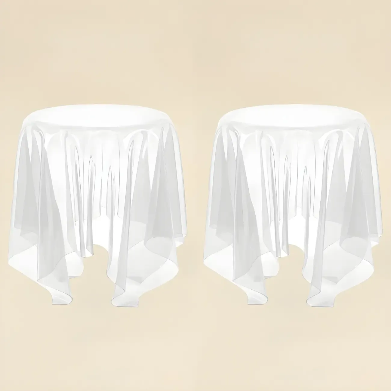 Stylish Plastic Round Acrylic End Table for Living Room Image - 21