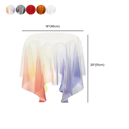 Stylish Plastic Round Acrylic End Table for Living Room Image - 12