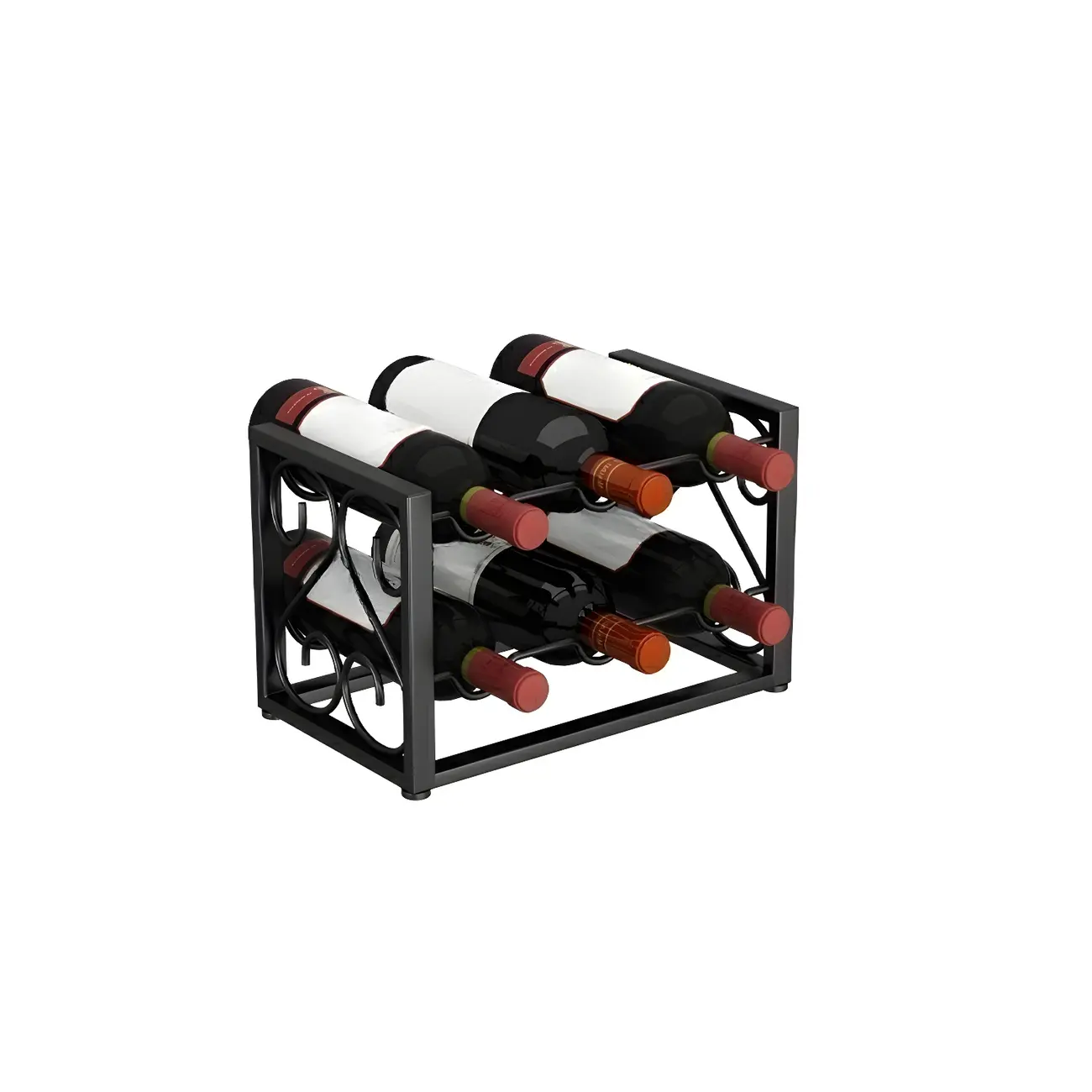 Stackable Metal Golden Wine Rack 3 Tier Countertop for Kitchen | homeyfad