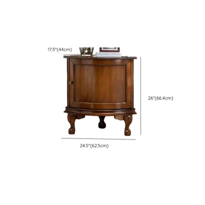 Traditional Wood Medium Floor Corner Wine Cabinets #size