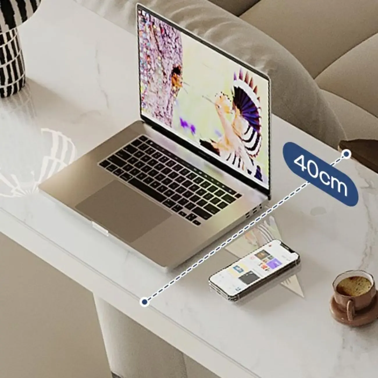 Modern White Stone Pine Wood Pedestal Bar Tables Image - 7