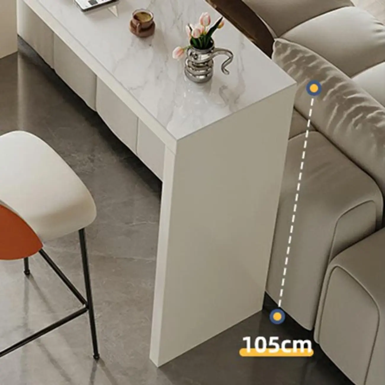 Modern White Stone Pine Wood Pedestal Bar Tables Image - 8 | homeyfad