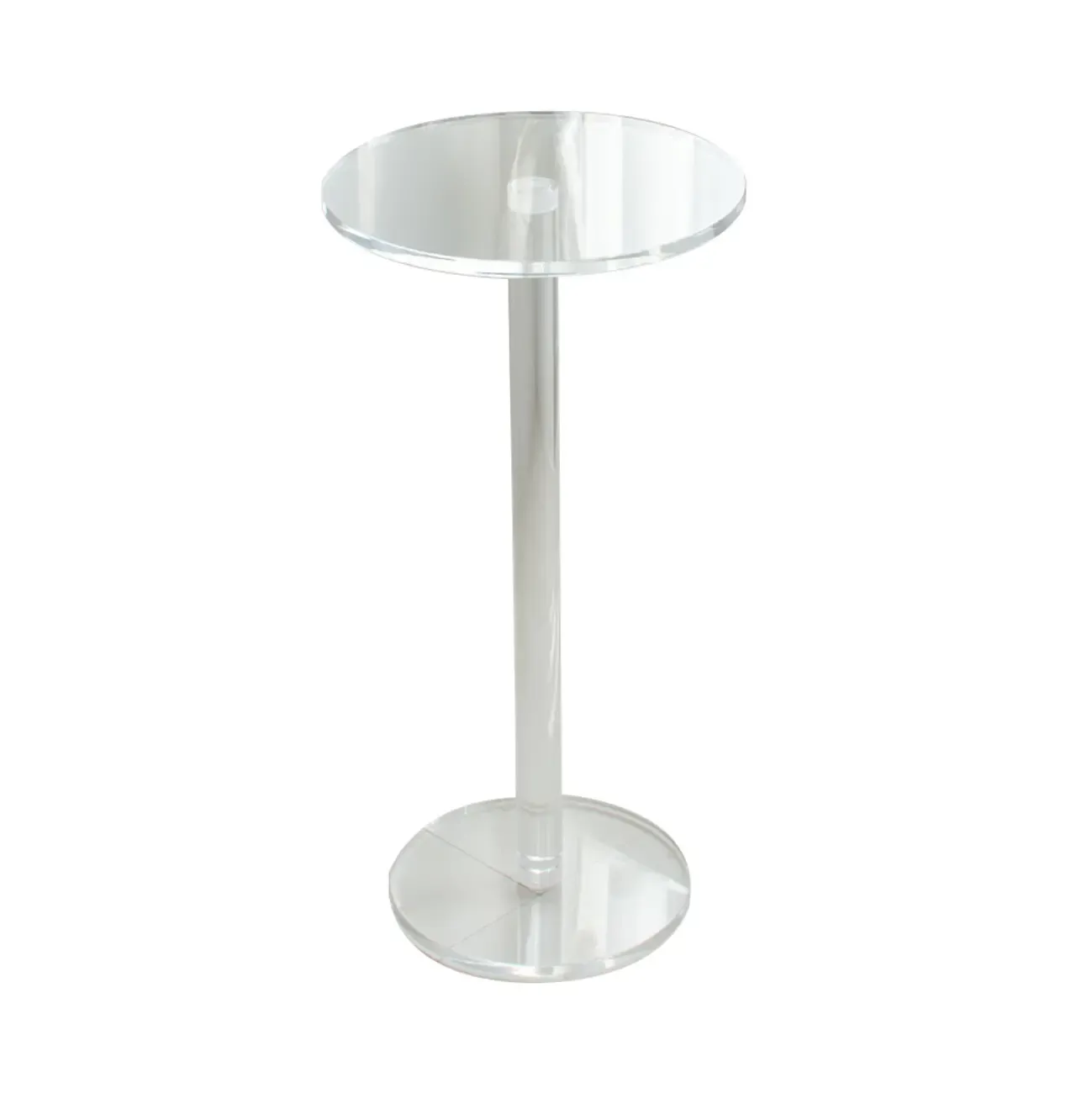 Modern Clear Acrylic Round Pedestal Bar Tables Image - 6