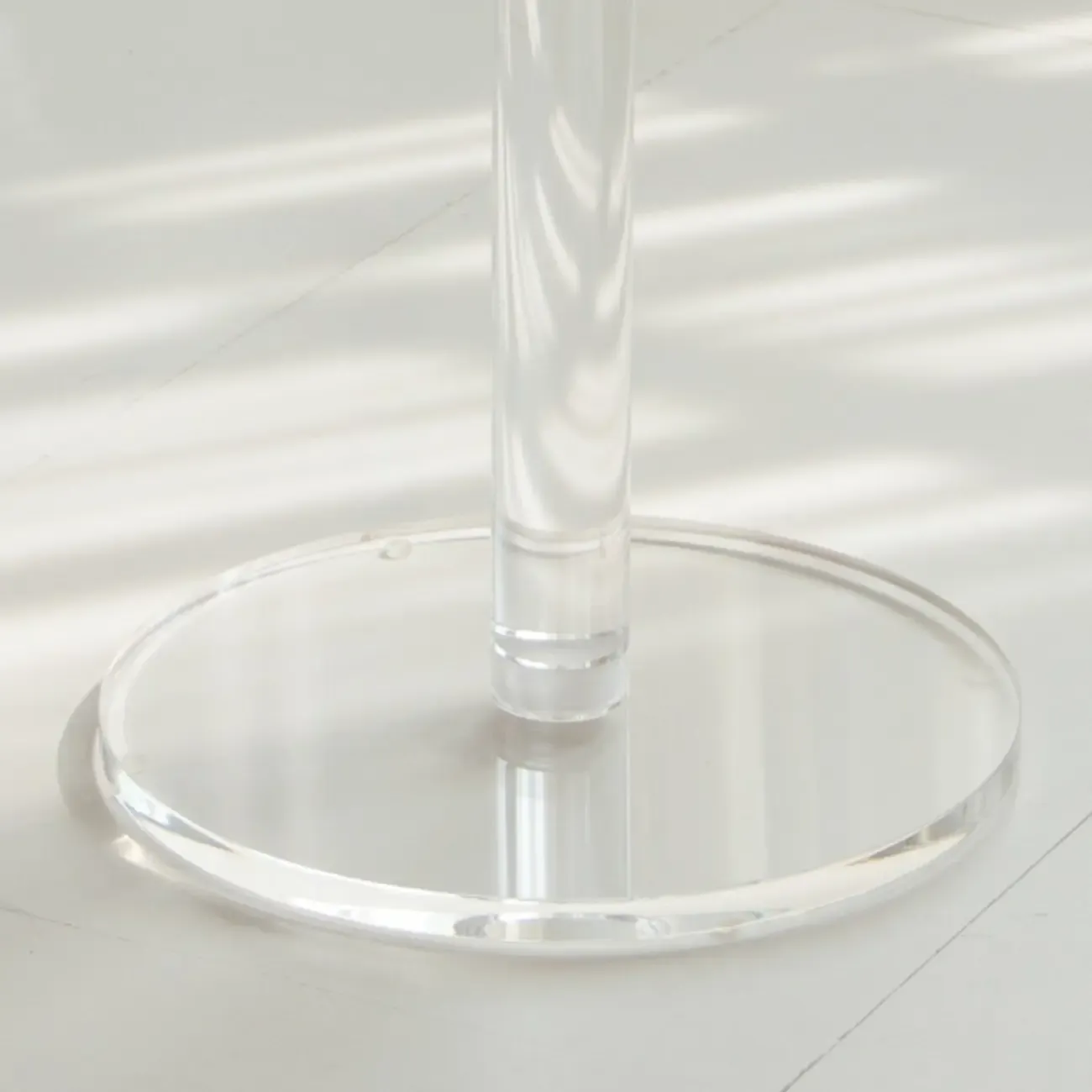 Modern Clear Acrylic Round Pedestal Bar Tables Image - 9