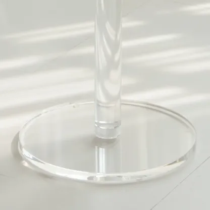 Modern Clear Acrylic Round Pedestal Bar Tables Image - 9