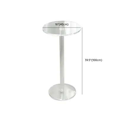 Modern Clear Acrylic Round Pedestal Bar Tables Image - 13