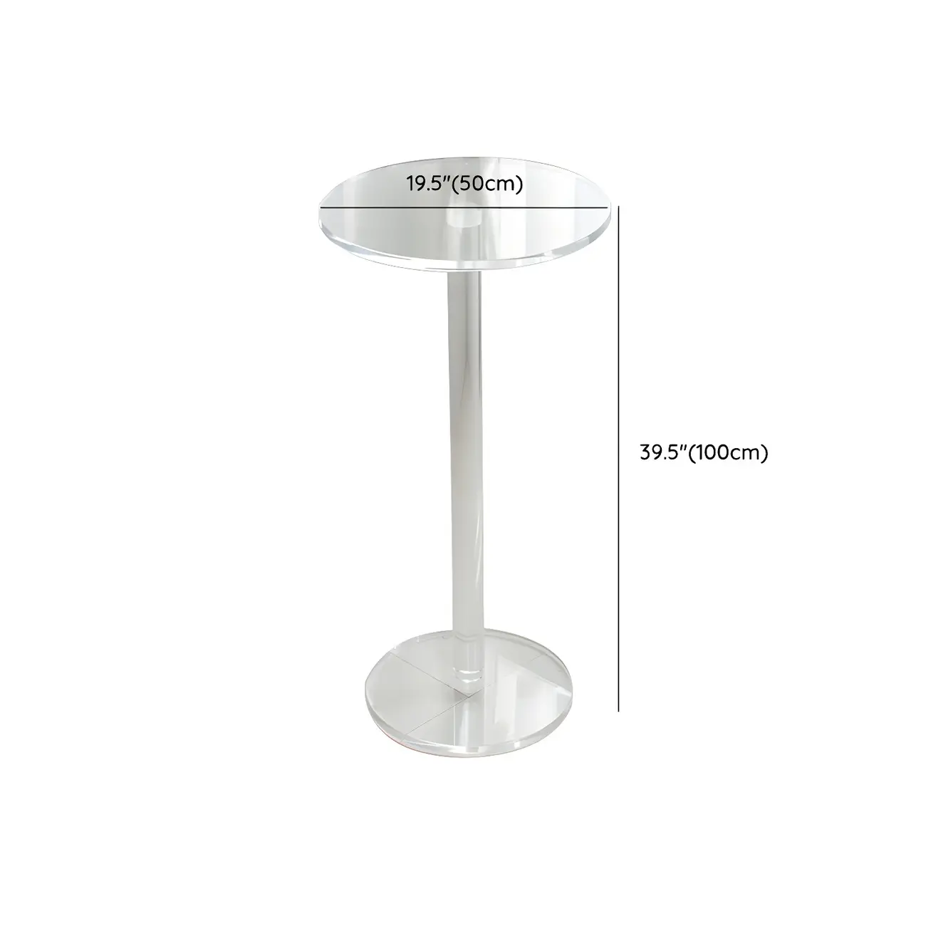 Modern Clear Acrylic Round Pedestal Bar Tables Image - 14 | homeyfad