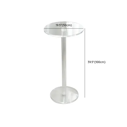 Modern Clear Acrylic Round Pedestal Bar Tables Image - 14