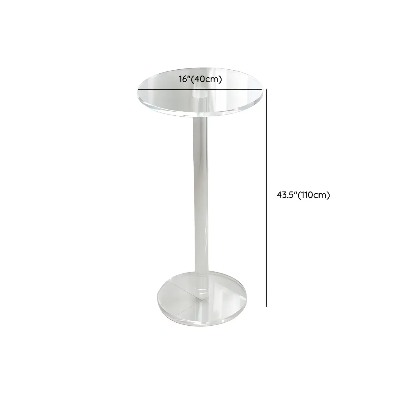 Modern Clear Acrylic Round Pedestal Bar Tables Image - 16