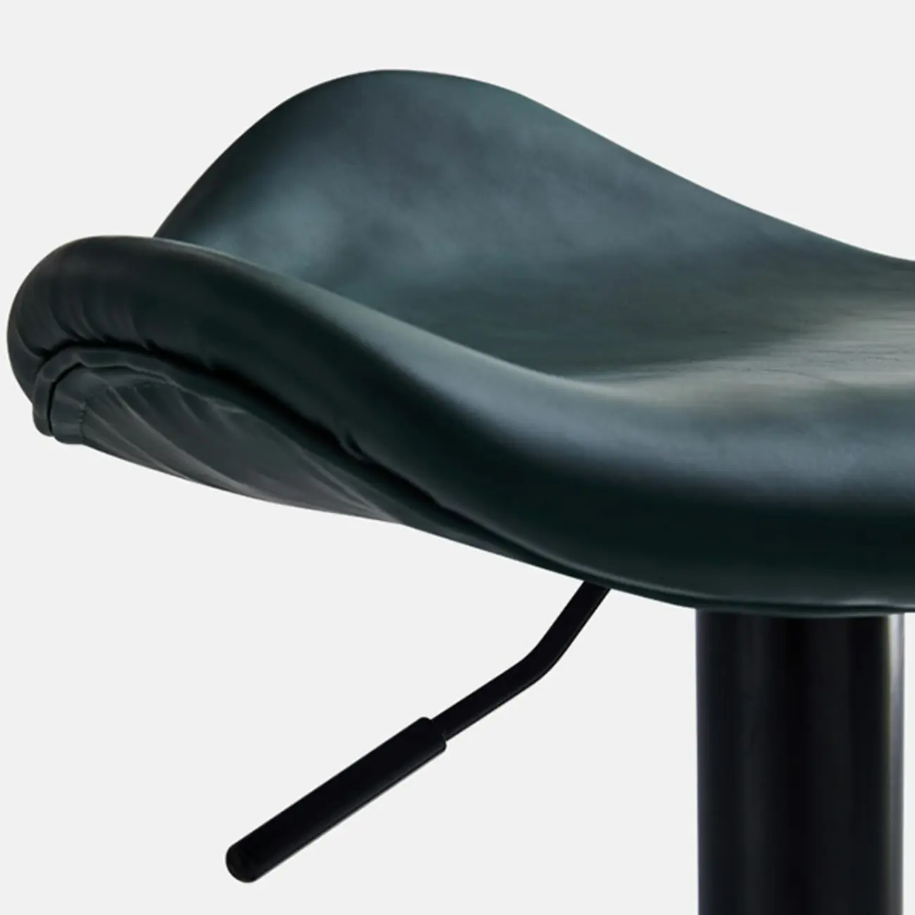 Modern Red Brown Leather Swivel Adjustable Bar Stool Image - 13 | homeyfad