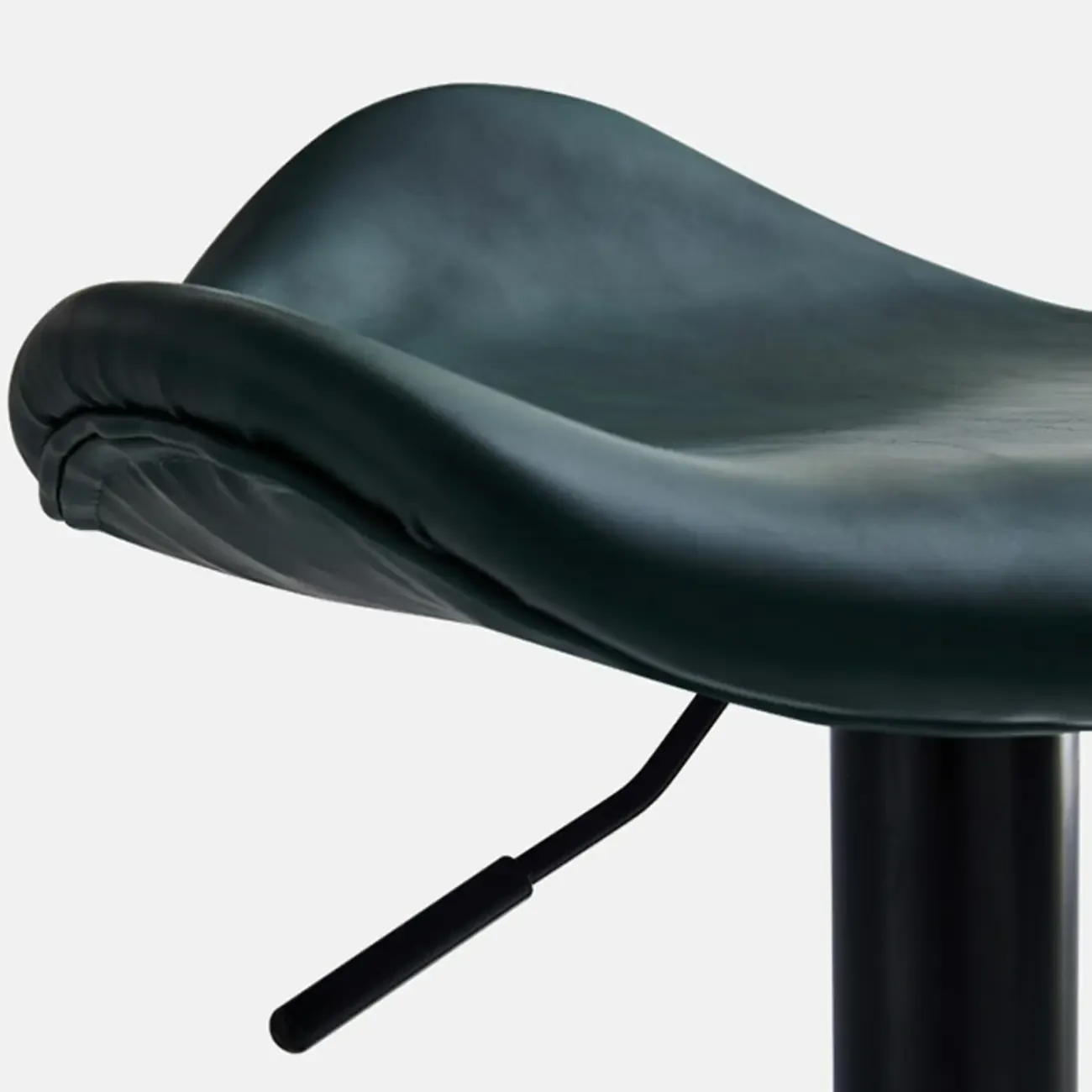 Modern Red Brown Leather Swivel Adjustable Bar Stool Image - 13