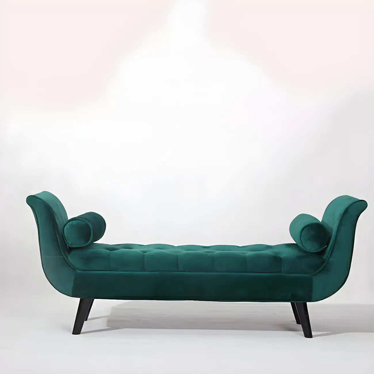 Modern Solid Flannel Upholstered Chaise Lounge Image - 3