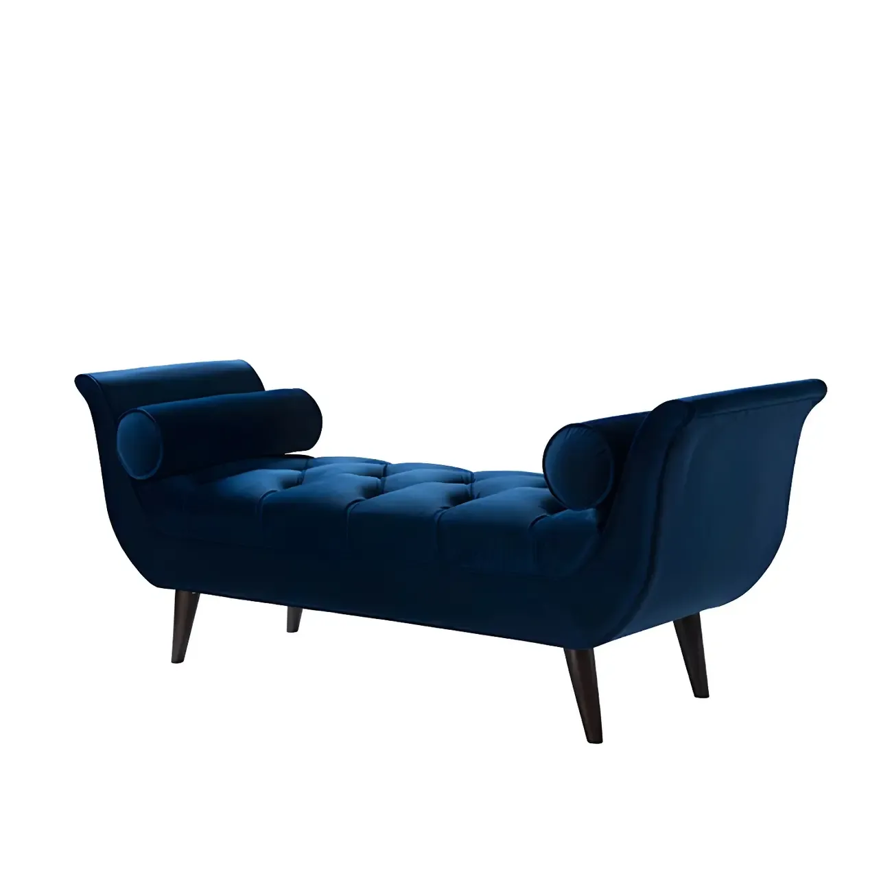 Modern Solid Flannel Upholstered Chaise Lounge Image - 11