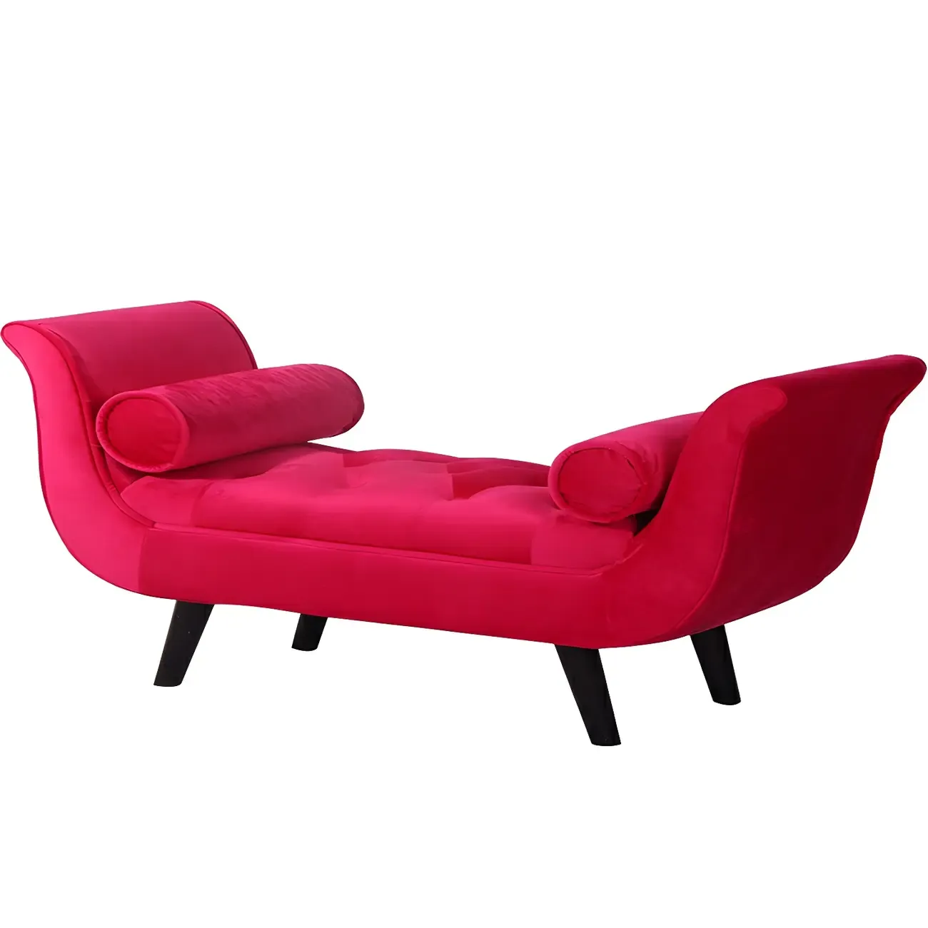 Modern Solid Flannel Upholstered Chaise Lounge Image - 13