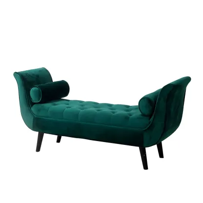 Modern Solid Flannel Upholstered Chaise Lounge Image - 14