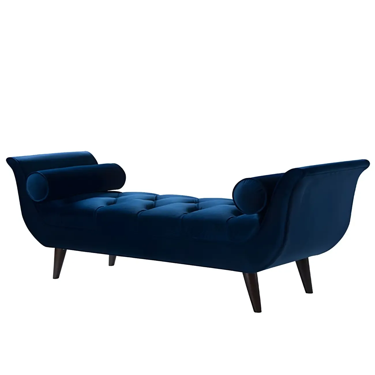 Modern Solid Flannel Upholstered Chaise Lounge Image - 15