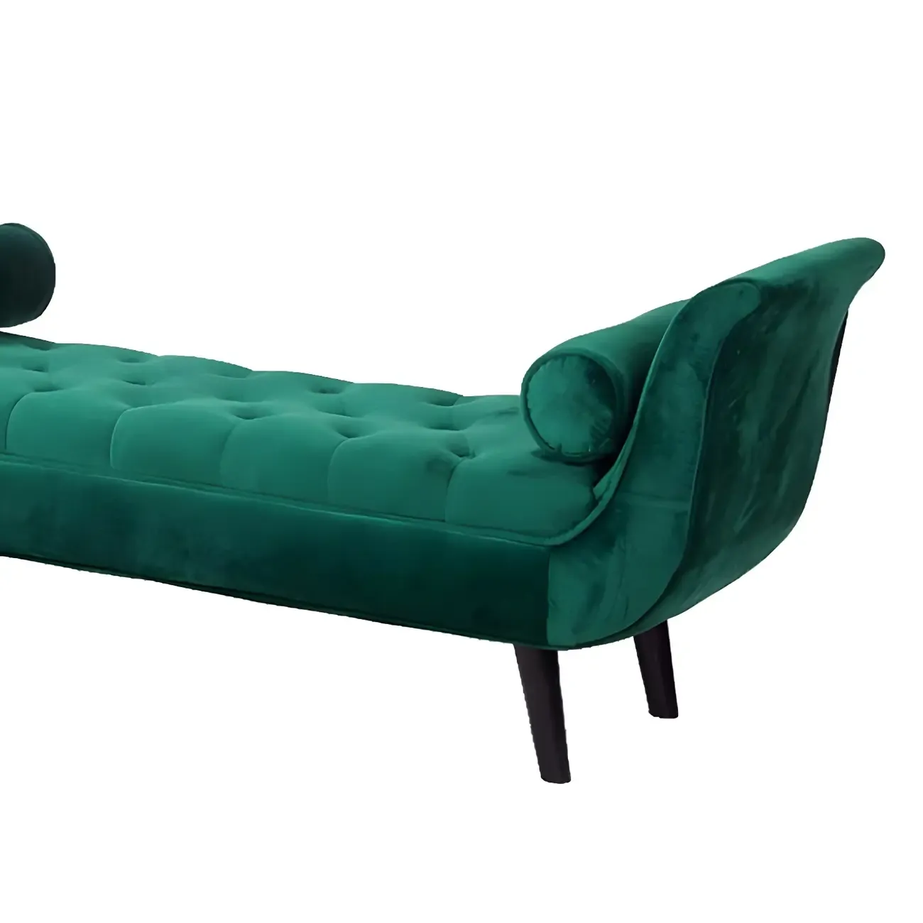 Modern Solid Flannel Upholstered Chaise Lounge Image - 16
