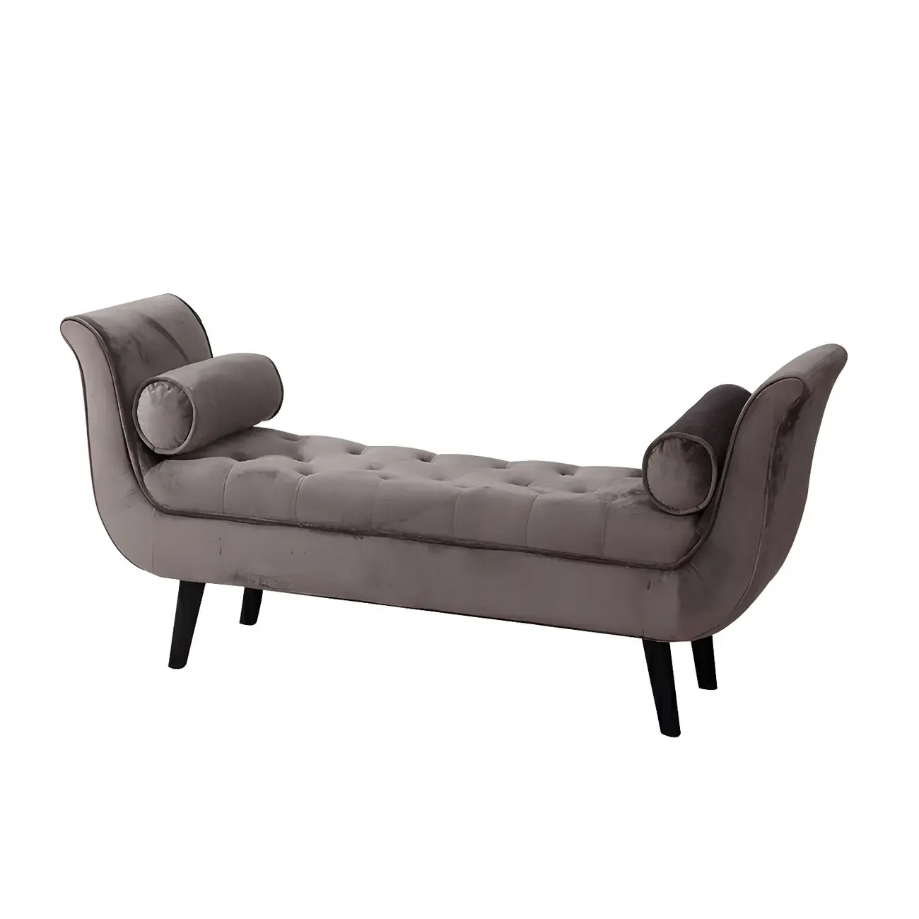 Modern Solid Flannel Upholstered Chaise Lounge Image - 17