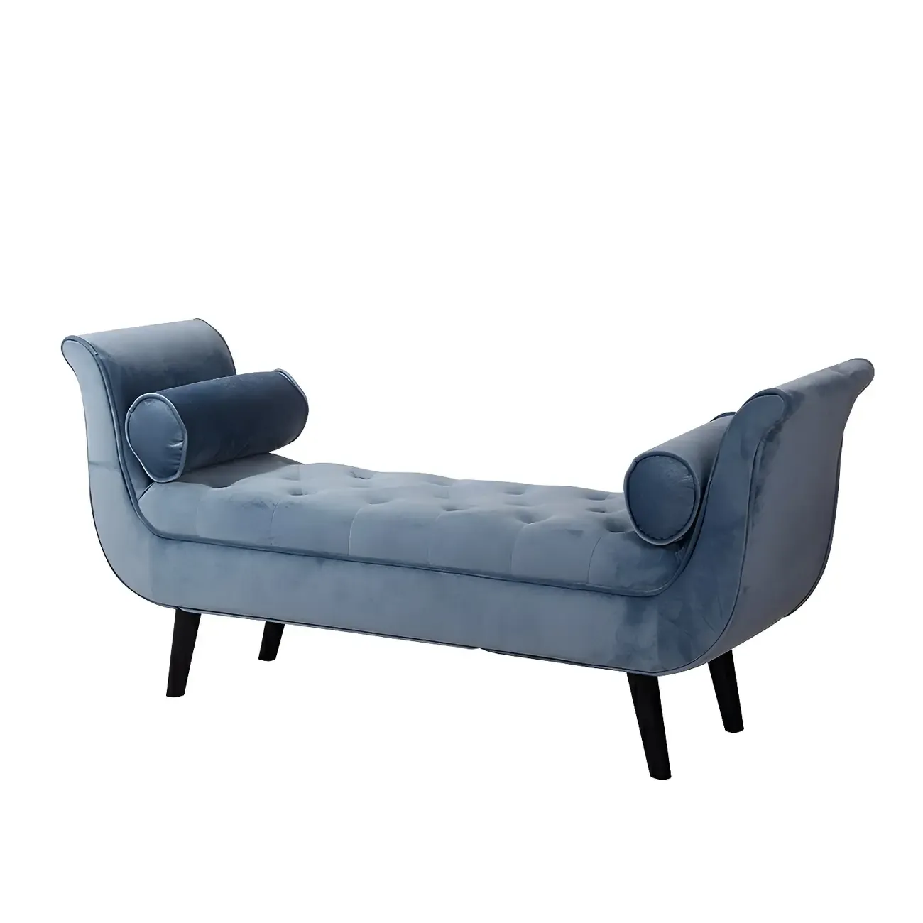 Modern Solid Flannel Upholstered Chaise Lounge Image - 18